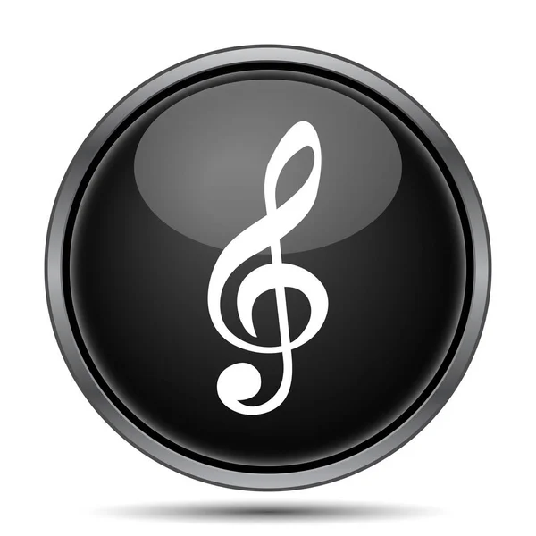 Musical Note Icon Internet Button White Background — Stock Photo, Image