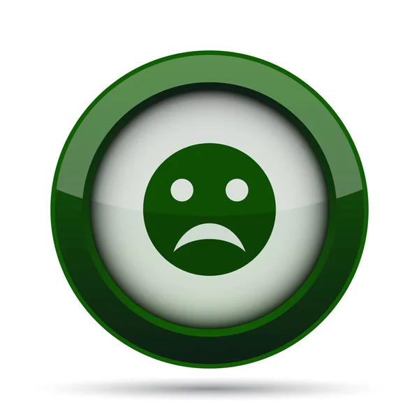 Sad Smiley Icon Internet Button White Background — Stock Photo, Image