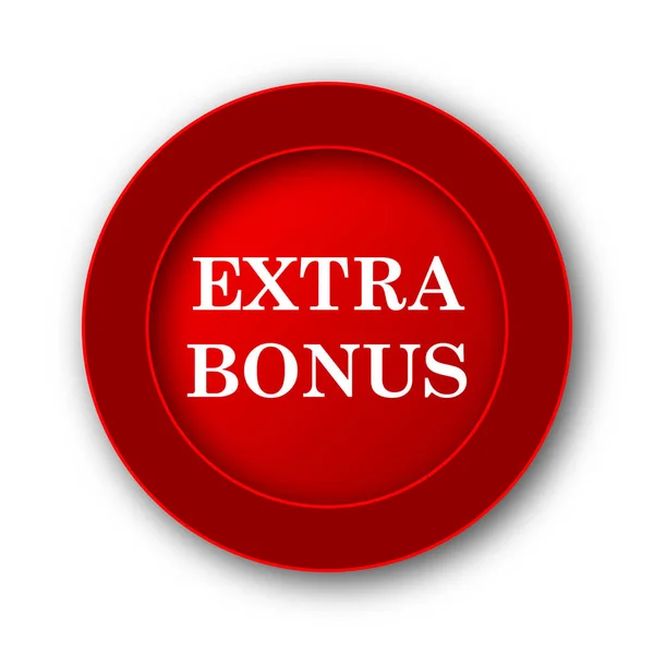 Extra Bonus Icon Internet Button White Background — Stock Photo, Image