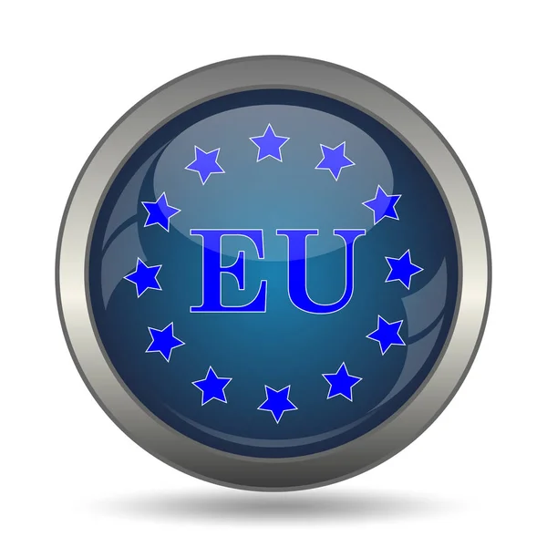 Європейський Союз Значок Інтернет Кнопки Білому Тлі — стокове фото