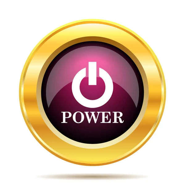 Power Button Icon Internet Button White Background — Stock Photo, Image