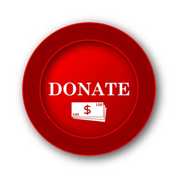 Donate Icon Internet Button White Background — Stock Photo, Image