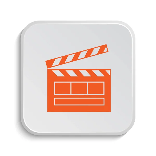 Pictogram Van Film Internet Knop Witte Achtergrond — Stockfoto