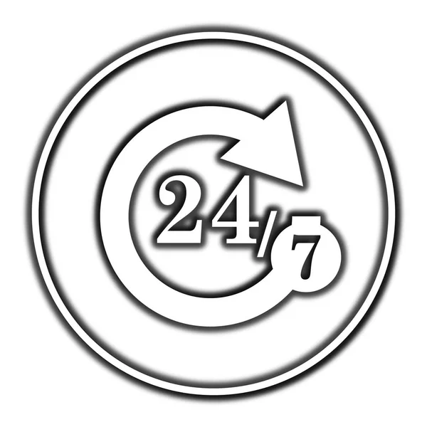 24/7 icon — Stock Photo, Image