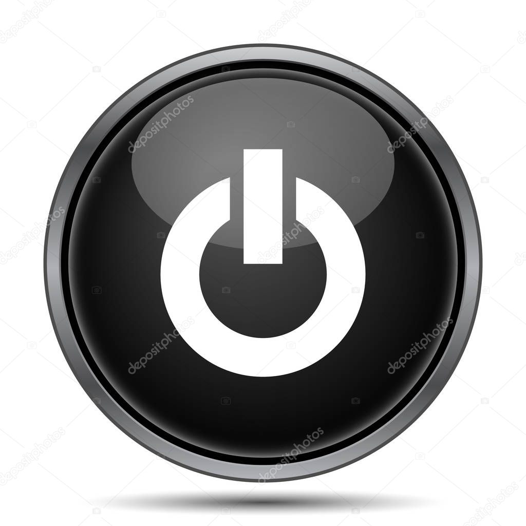 Power button icon. Internet button on white background