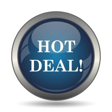 Sıcak Fırsat simgesi. Beyaz arka plan üzerinde Internet düğmesi