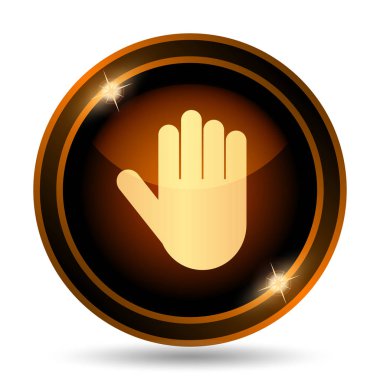 Simge durdurmak. Beyaz arka plan üzerinde Internet düğmesi