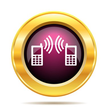 İletişim simgesi. Beyaz arka plan üzerinde Internet düğmesi