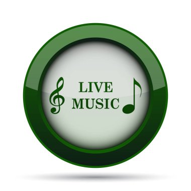 Canlı müzik simgesi. Beyaz arka plan üzerinde Internet düğmesi.