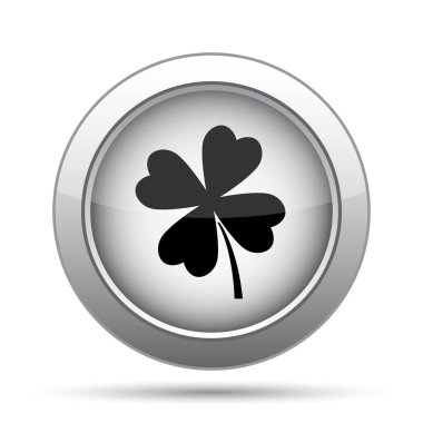 Yonca simgesi. Beyaz arka plan üzerinde Internet düğmesi