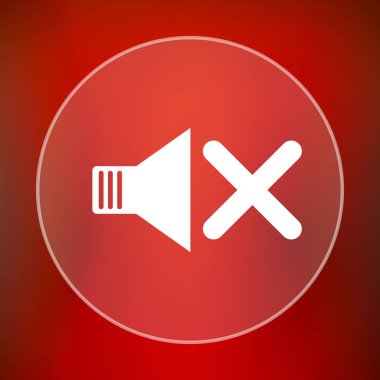 Ses simge yok. Internet düğmesini kırmızı zemin üzerine