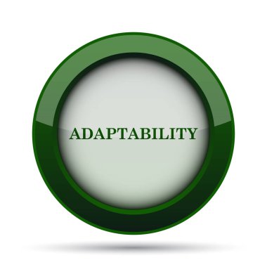 Adaptasyon simgesi. Beyaz arka plan üzerinde Internet düğmesi.