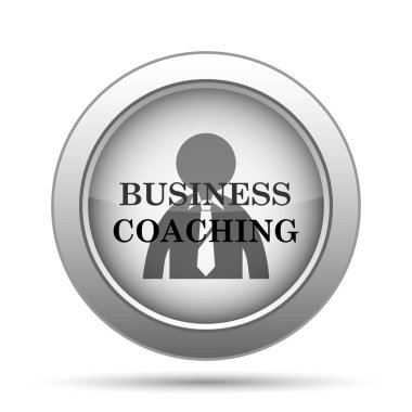 İş koçluk simgesi. Beyaz arka plan üzerinde Internet düğmesi