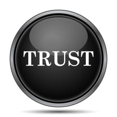 Simge güven. Beyaz arka plan üzerinde Internet düğmesi