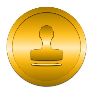 Damga simgesi. Beyaz arka plan üzerinde Internet düğmesi.