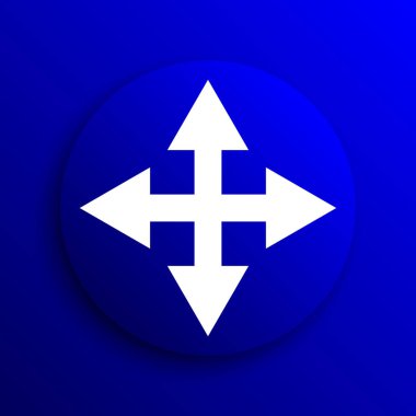 Tam ekran simgesini. Mavi arka plan Internet düğmesini