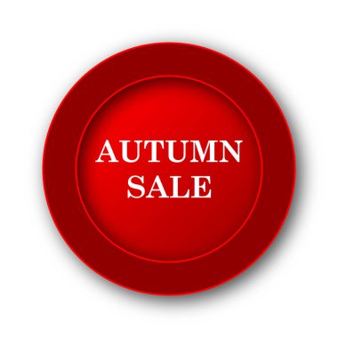 Sonbahar satış simgesi. Beyaz arka plan üzerinde Internet düğmesi.