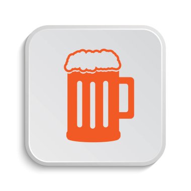 Bira simgesi. Beyaz arka plan üzerinde Internet düğmesi