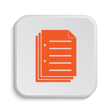 Belge simgesi. Beyaz arka plan üzerinde Internet düğmesi