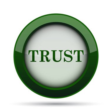 Simge güven. Beyaz arka plan üzerinde Internet düğmesi.