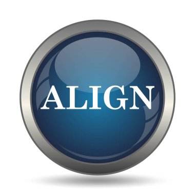 Simge hizalayın. Beyaz arka plan üzerinde Internet düğmesi