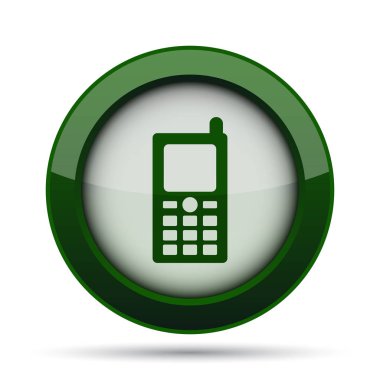 Hareket eden telefon simgesi. Beyaz arka plan üzerinde Internet düğmesi.