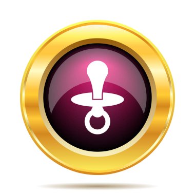 Emzik simgesi. Beyaz arka plan üzerinde Internet düğmesi