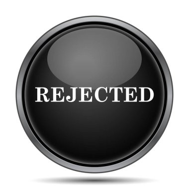 Reddedilen simgesi. Beyaz arka plan üzerinde Internet düğmesi