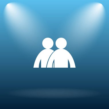 Forum simgesi. Mavi arka plan Internet düğmesini.