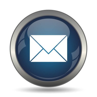 E-posta simgesi. Beyaz arka plan üzerinde Internet düğmesi