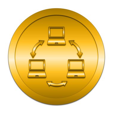 Bilgisayar ağ kutsal kişilerin resmi. Beyaz arka plan üzerinde Internet düğmesi.