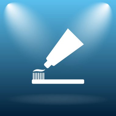 Diş yapıştırın ve fırça simgesini