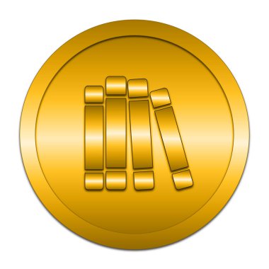 Kitaplar kütüphane simgesi. Beyaz arka plan üzerinde Internet düğmesi.