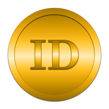 ID simgesi. Beyaz arka plan üzerinde Internet düğmesi.