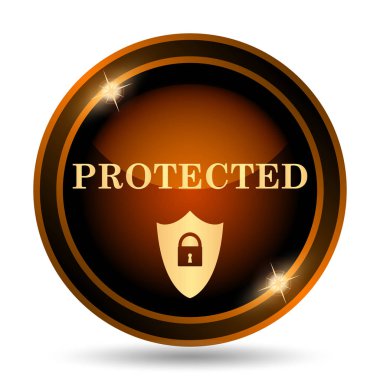 Korumalı simgesi. Beyaz arka plan üzerinde Internet düğmesi