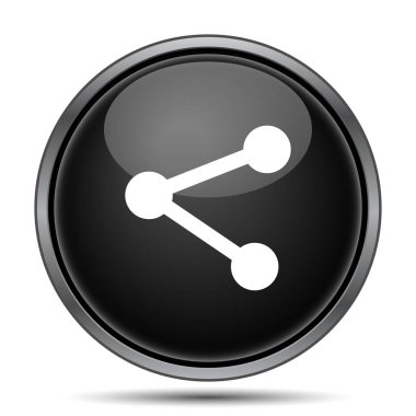 Sosyal Medya - bağlantı simgesi. Beyaz arka plan üzerinde Internet düğmesi