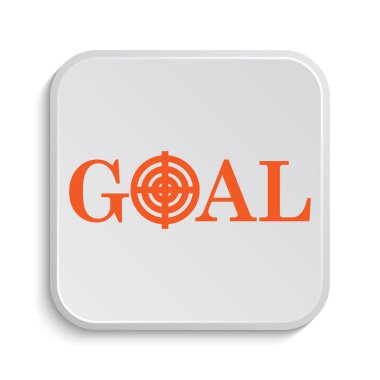 Hedef simgesi. Beyaz arka plan üzerinde Internet düğmesi