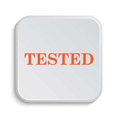Test simgesi. Beyaz arka plan üzerinde Internet düğmesi