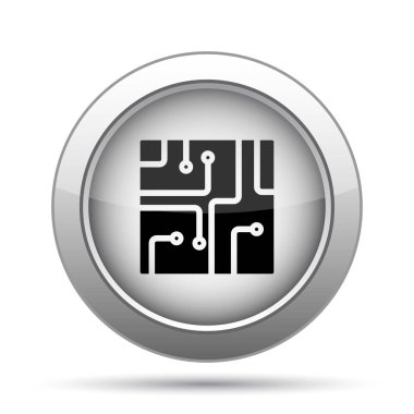 Devre kartı simgesi. Beyaz arka plan üzerinde Internet düğmesi