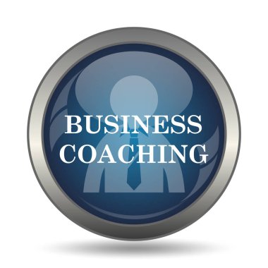 İş koçluk simgesi. Beyaz arka plan üzerinde Internet düğmesi