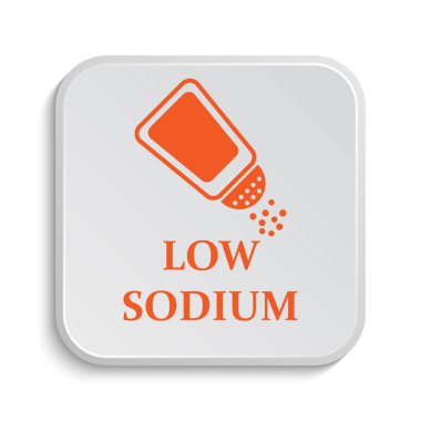 Düşük sodyum simgesi. Beyaz arka plan üzerinde Internet düğmesi