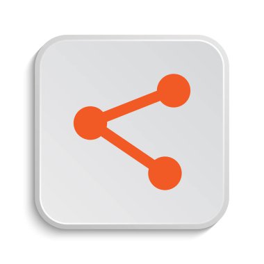 Sosyal Medya - bağlantı simgesi. Beyaz arka plan üzerinde Internet düğmesi