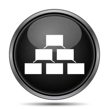 Kuruluş şeması simgesi. Beyaz arka plan üzerinde Internet düğmesi