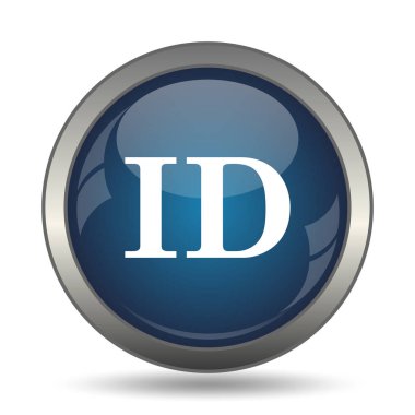 ID simgesi. Beyaz arka plan üzerinde Internet düğmesi