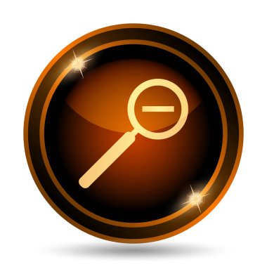 Simge zoom. Beyaz arka plan üzerinde Internet düğmesi