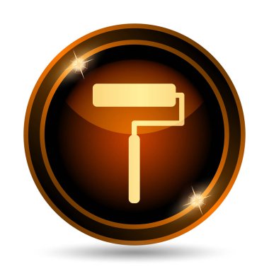 Silindir simgesi. Beyaz arka plan üzerinde Internet düğmesi