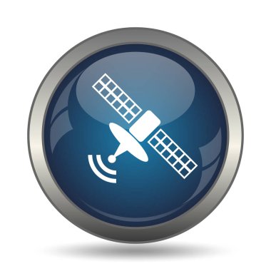 Anten simgesi. Beyaz arka plan üzerinde Internet düğmesi