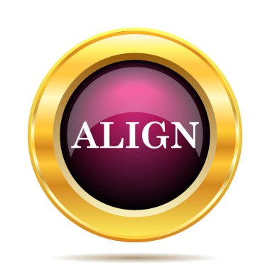 Simge hizalayın. Beyaz arka plan üzerinde Internet düğmesi