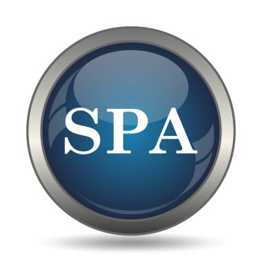 Spa simgesi. Beyaz arka plan üzerinde Internet düğmesi