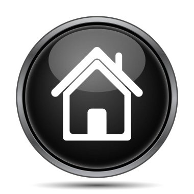 Ev simgesini. Beyaz arka plan üzerinde Internet düğmesi